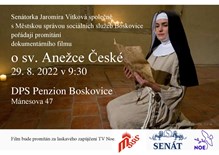 Promítání filmu o sv. Anežce České v Boskovicích 29.8.2022