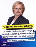 podpora od Šárky  Jelínkové, místopředsedkyně KDU-ČSL