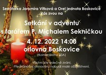 Setkání v adventu 4. 12. 2022 Boskovice - pozvánka